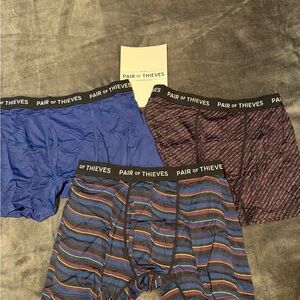 Pair of Thieves boxer briefs- Blue, Plum and Multicolor